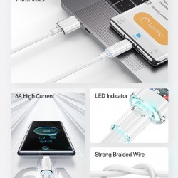 USAMS καλώδιο USB-C σε USB US-SJ658, 66W, 480Mbps, 1.2m, μαύρο
