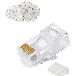 POWERTECH βύσμα RJ45 CAB-N352, Cat 6/6a UTP, modular, διάφανο, 50τμχ