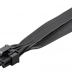 GOOBAY καλώδιο 8 pin σε 2x 6+2 pin PCIe 59714, 23cm, μαύρο