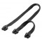 GOOBAY καλώδιο 8 pin σε 2x 6+2 pin PCIe 59714, 23cm, μαύρο