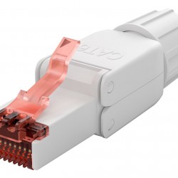 GOOBAY βύσμα RJ45 65942, CAT 6 UTP, tool-free, λευκό