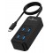 POWERTECH USB 3.2 hub PTR-0156 4x θυρών, 5Gbps, USB-C σύνδεση, 1m, μαύρο