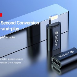 CELEBRAT αντάπτορας Lightning σε USB-C CA-03, 2A, 480Mbps, μαύρος