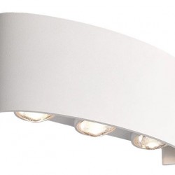 POWERTECH LED φωτιστικό τοίχου HLL-0160, 6W, 4000K, 510lm, IP65, λευκό