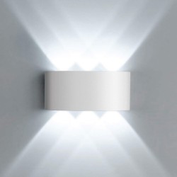 POWERTECH LED φωτιστικό τοίχου HLL-0160, 6W, 4000K, 510lm, IP65, λευκό