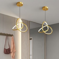 POWERTECH LED φωτιστικό οροφής HLL-0146, 25W, 4000K, Φ40cm, 1m, χρυσό