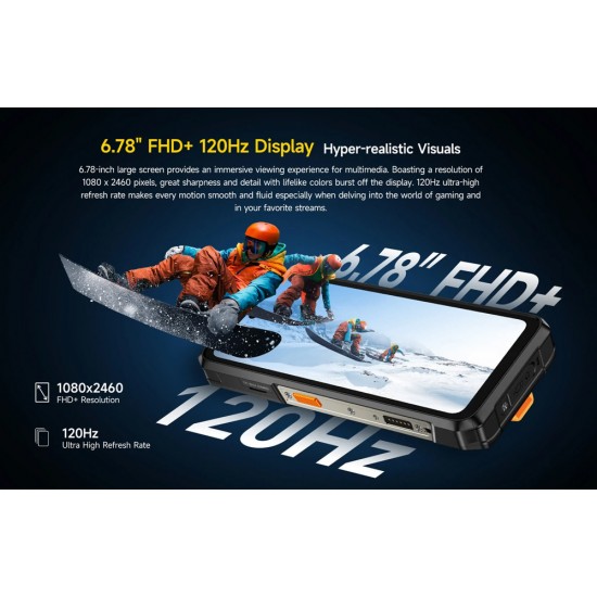 ULEFONE smartphone Armor 26 Ultra Walkie-Talkie, 6.78", 12/512GB, 5G, 15600mAh, IP68/IP69K, μαύρο