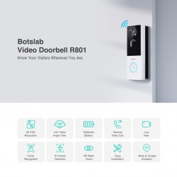 BOTSLAB smart κουδούνι με κάμερα R801, 3MP/2K, WiFi, 5000mAh