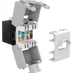 GOOBAY Keystone module RJ45 CAT 6A 90692, UTP, μαύρο