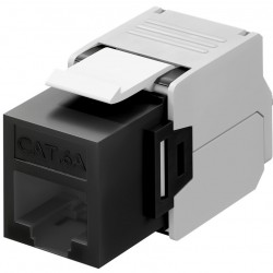 GOOBAY Keystone module RJ45 CAT 6A 90692, UTP, μαύρο