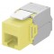GOOBAY Keystone module RJ45 CAT 6A 90691, UTP, κίτρινο
