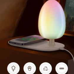 LDNIO ασύρματος φορτιστής Y3 με φωτιστικό, 15W, λευκός