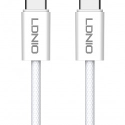 LDNIO καλώδιο USB-C LC901C, 65W PD, 480Mbps, 1m, λευκό