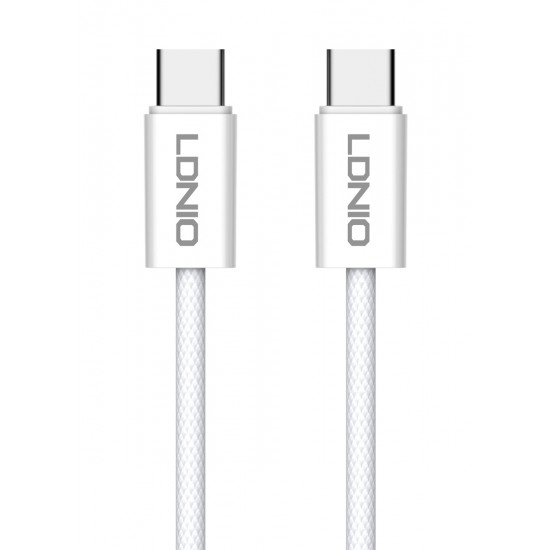 LDNIO καλώδιο USB-C LC901C, 65W PD, 480Mbps, 1m, λευκό