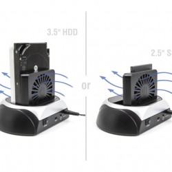 DELOCK docking station για M.2 NVMe/SATA ή 2.5"/3.5" SSD/HDD 64280, 10Gbps, μαύρο