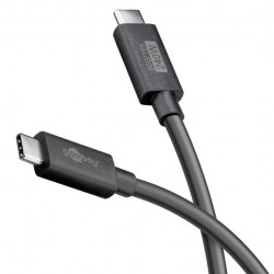 GOOBAY καλώδιο USB-C 74376, USB4, 240W, 80Gbps, 16K/60Hz, 1.2m, μαύρο