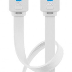 GOOBAY καλώδιο δικτύου 96369, CAT 6A U/UTP, flat, 500MHz, Copper, 10m, λευκό