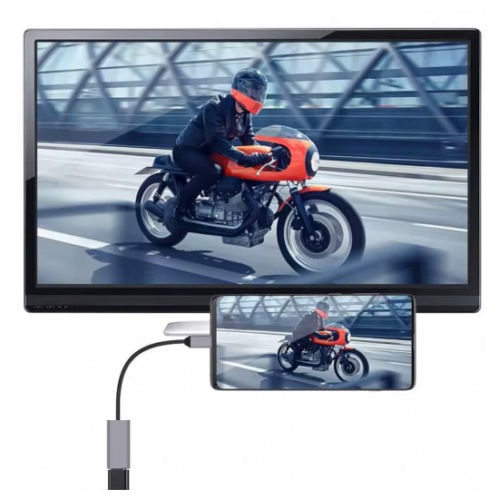 POWERTECH αντάπτορας USB-C σε HDMI CAB-UC086, 4K/60Hz, γκρι