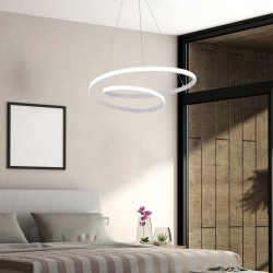 POWERTECH LED φωτιστικό οροφής HLL-0153, 25W, 4000K, Φ40cm, 1m, λευκό