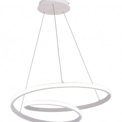 POWERTECH LED φωτιστικό οροφής HLL-0153, 25W, 4000K, Φ40cm, 1m, λευκό