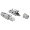 DELOCK βύσμα RJ45 CAT 6A STP 86477, tool-free, ασημί