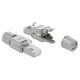 DELOCK βύσμα RJ45 CAT 6A STP 86477, tool-free, ασημί