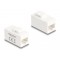 DELOCK Keystone module RJ45 90639, θηλυκό σε θηλυκό, Cat 6A UTP, λευκό