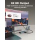 LDNIO docking station DS-15H, 5 θυρών, USB-C σύνδεση, 4K, 100W PD, γκρι