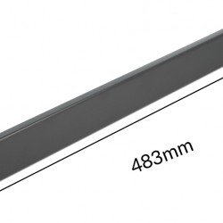 POWERTECH κάλυμμα panel NETW-0032 για rack 19"/1U, μεταλλικό, μαύρο