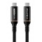 CABLETIME καλώδιο USB-C σε USB-C CT-USB4, 240W, 40Gbps, 8K/60Hz, USB4, 1m, μαύρο