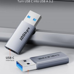 CABLETIME αντάπτορας USB-C σε USB CT-AMCF10-AG, 10Gbps, 3A, γκρι