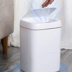 HOME USE κάδος απορριμμάτων HUH-0188 με φωτοκύτταρο, 13lt, λευκός