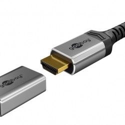 GOOBAY αντάπτορας HDMI 72008, Ethernet, 8K/60Hz, 4K/120Hz, 48 Gbps, γκρι