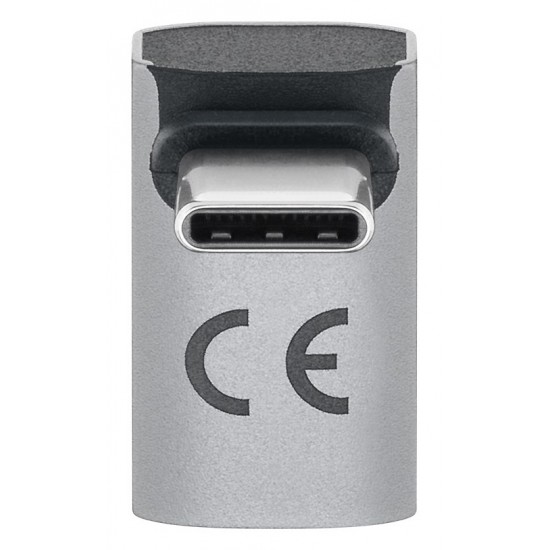 GOOBAY αντάπτορας USB-C 74442, γωνιακός 90°, USB4, 240W, 40Gbps, 8K, γκρι