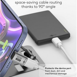 GOOBAY αντάπτορας USB-C 74442, γωνιακός 90°, USB4, 240W, 40Gbps, 8K, γκρι