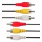 CABLETIME καλώδιο ήχου 3x RCA σε 3x RCA AV240-33N, 1.5m, μαύρο