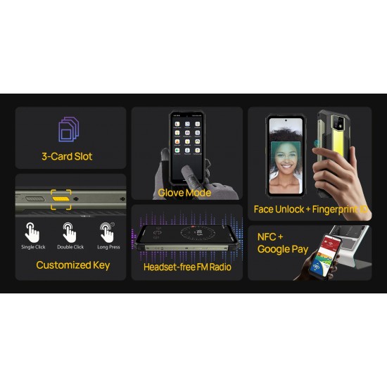 ULEFONE smartphone Armor 24, 6.78", 12/256GB, 22000mAh, IP68/IP69K, μαύρο