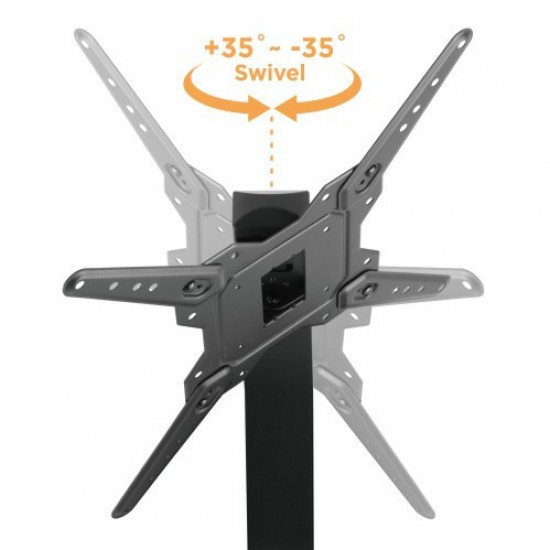 POWERTECH επιτραπέζια βάση τηλεόρασης PT-1281, 23-55", έως 40kg