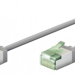 GOOBAY καλώδιο δικτύου 74345, CAT 8.1 U/FTP, ultra slim, copper, 40Gbps, 0.50m, γκρι