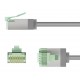 GOOBAY καλώδιο δικτύου 74346, CAT 8.1 U/FTP, ultra slim, copper, 40Gbps, 1m, γκρι