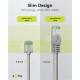 GOOBAY καλώδιο δικτύου 74347, CAT 8.1 U/FTP, ultra slim, copper, 40Gbps, 2m, γκρι
