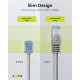 GOOBAY καλώδιο δικτύου 74224, CAT 6A U/UTP, ultra slim, copper, 500MHz, 3m, γκρι