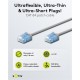 GOOBAY καλώδιο δικτύου 74224, CAT 6A U/UTP, ultra slim, copper, 500MHz, 3m, γκρι