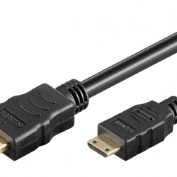 GOOBAY καλώδιο mini HDMI σε HDMI 74082 με Ethernet, 4K/60Hz, 18 Gbps, 1.5m, μαύρο