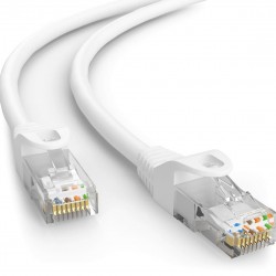 POWERTECH καλώδιο δικτύου CAB-N359, Cat 5e U/UTP, CCA, 100Hz, 7.5m, λευκό