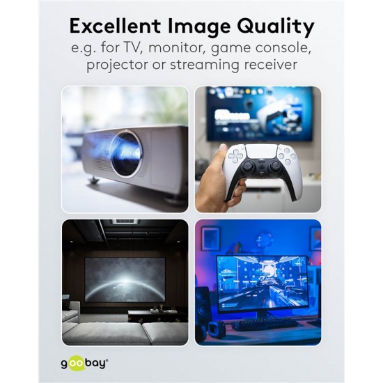 GOOBAY καλώδιο HDMI 2.1 65559 με Ethernet, AOC, 8K/60Hz, 48 Gbps, 20m, μαύρο