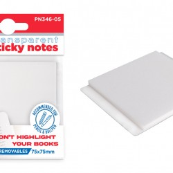 MP αυτοκόλλητα χαρτάκια σημειώσεων PN346-05, 75x75mm, διάφανα, 50τμχ