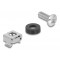 DELOCK σετ βίδες με παξιμάδια 42432 για rack, M6/16mm, ασημί, 100τμχ