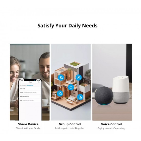 SONOFF smart διακόπτης BASICR4, WiFi, 10A