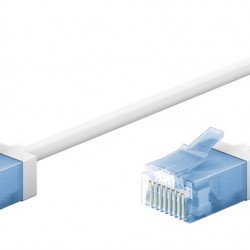 GOOBAY καλώδιο δικτύου 74284, CAT 6A U/UTP, ultra slim, copper, 500MHz, 0.25m, λευκό
